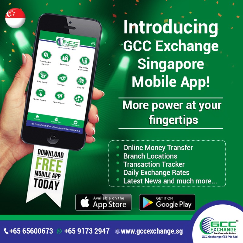 GCC Exchange Upgrades its Customer Interaction by launching an Exclusive Mobile App for its Singapore Customers